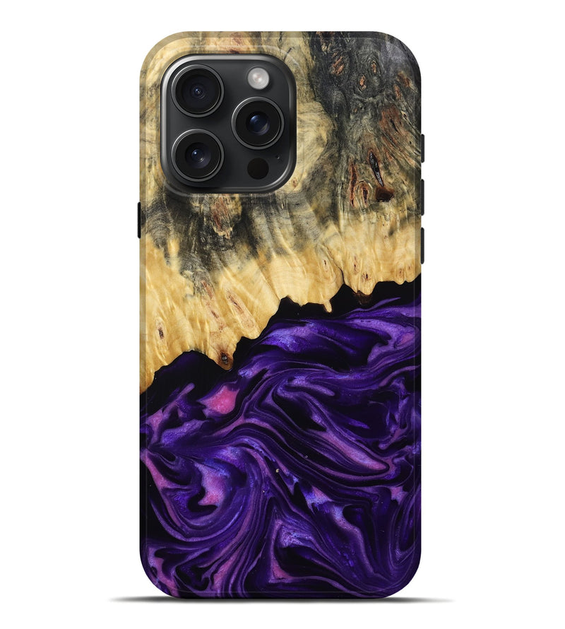 iPhone 16 Pro Max Wood Live Edge Phone Case - Baby (Purple, 815798)
