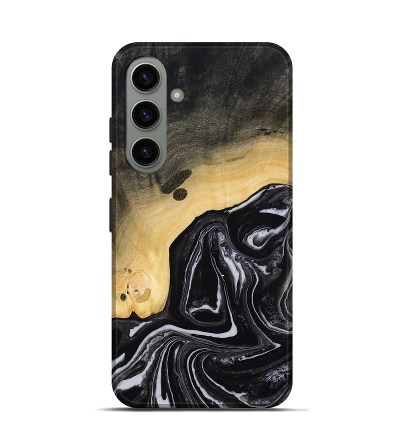 Galaxy S24 Wood Live Edge Phone Case - Wylder (Black & White, 815799)