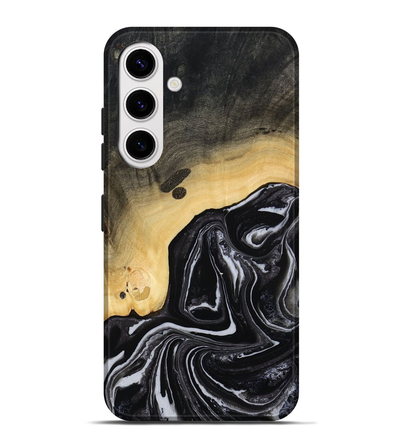 Galaxy S25 Plus Wood Live Edge Phone Case - Wylder (Black & White, 815799)