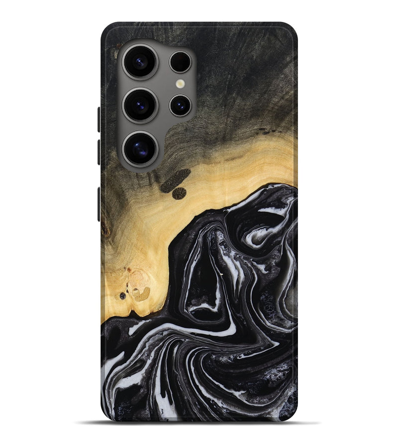 Galaxy S25 Ultra Wood Live Edge Phone Case - Wylder (Black & White, 815799)