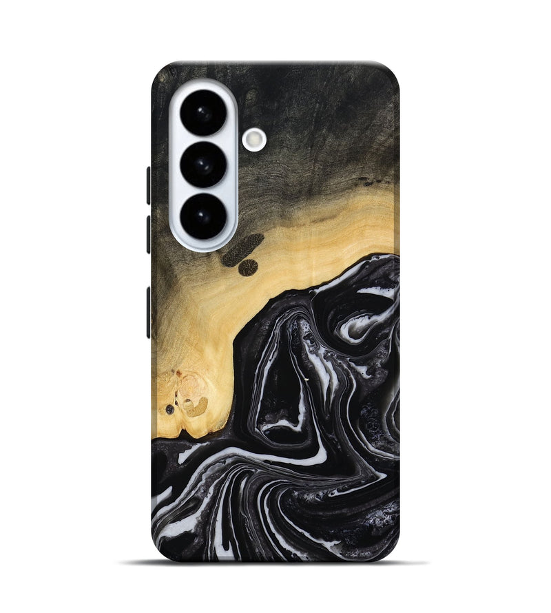 Galaxy S26 Wood Live Edge Phone Case - Wylder (Black & White, 815799)