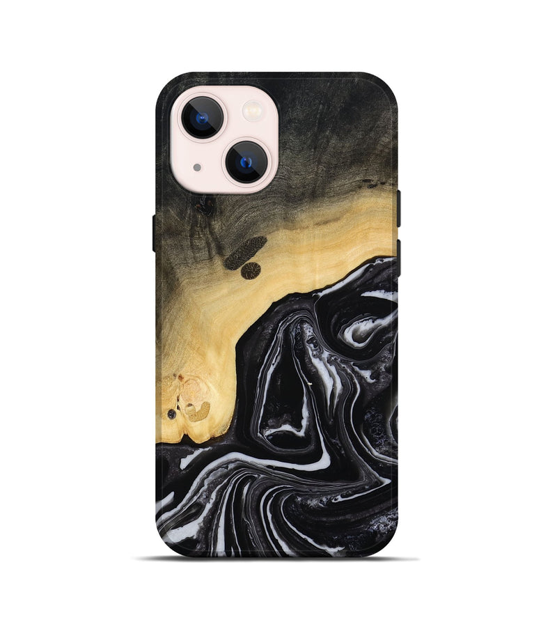 iPhone 13 mini Wood Live Edge Phone Case - Wylder (Black & White, 815799)