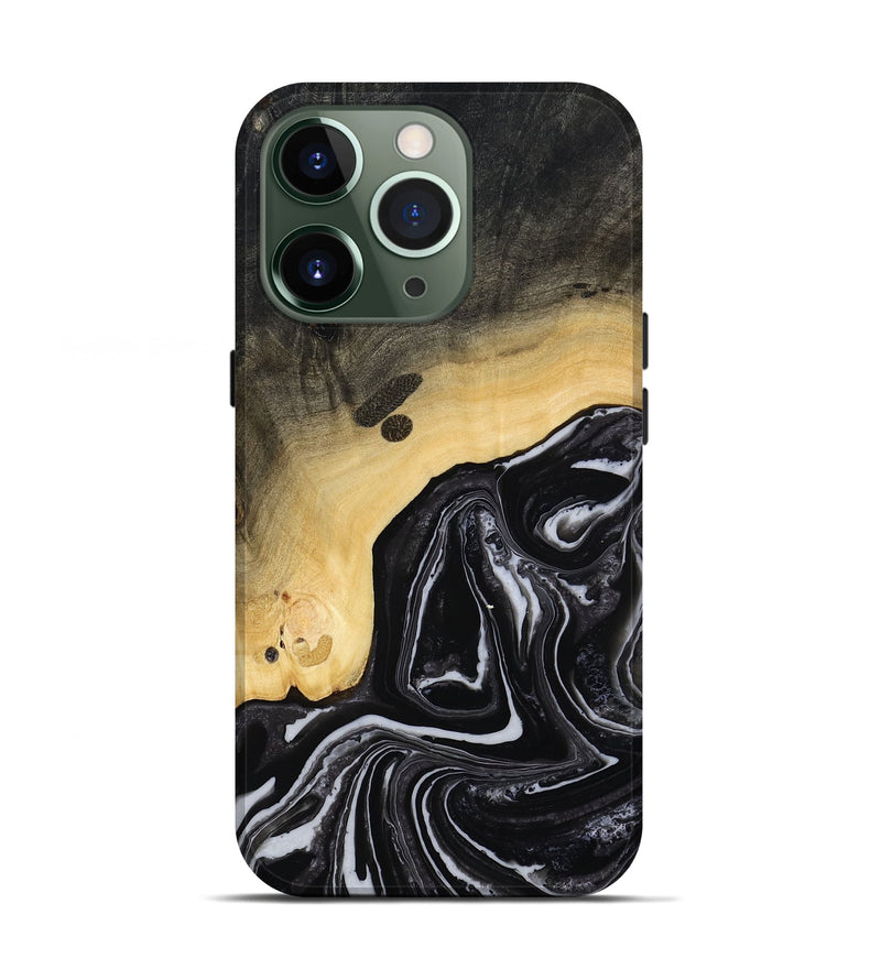 iPhone 13 Pro Wood Live Edge Phone Case - Wylder (Black & White, 815799)
