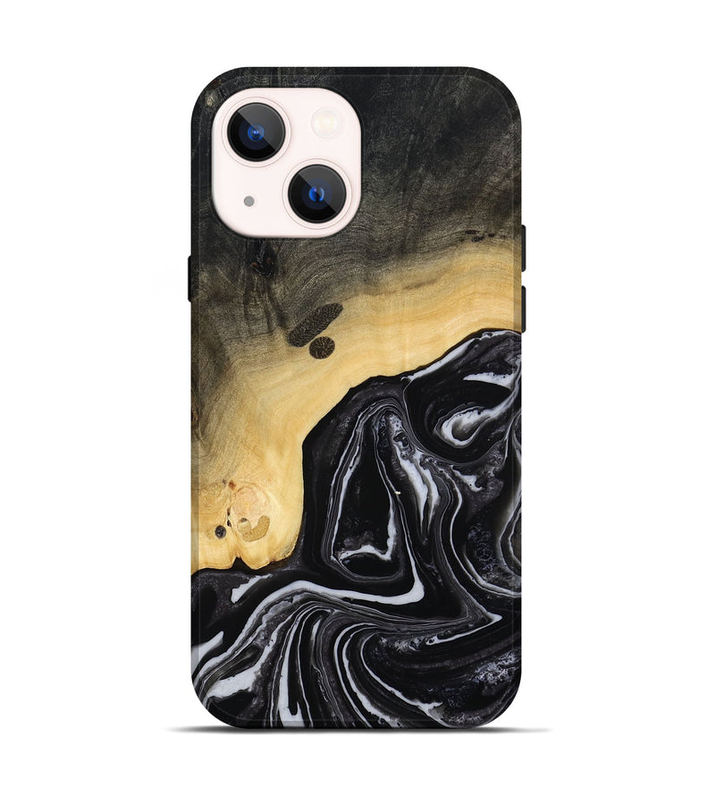 iPhone 14 Wood Live Edge Phone Case - Wylder (Black & White, 815799)