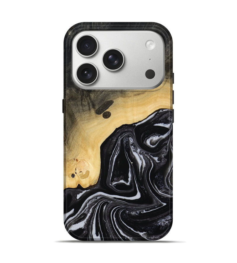 iPhone 17 Pro Wood Live Edge Phone Case - Wylder (Black & White, 815799)