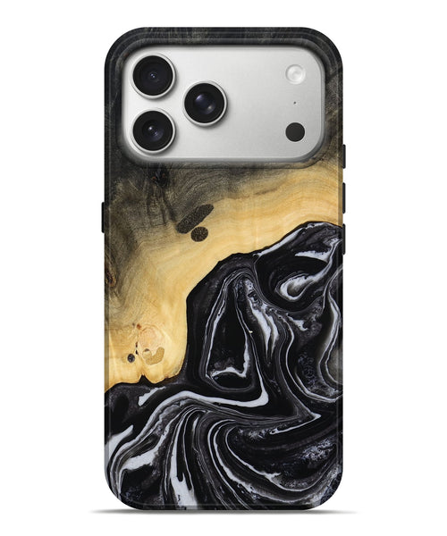 iPhone 17 Pro Max Wood Live Edge Phone Case - Wylder (Black & White, 815799)