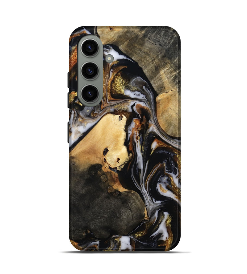 Galaxy S24 Wood Live Edge Phone Case - Carley (Black & White, 815801)