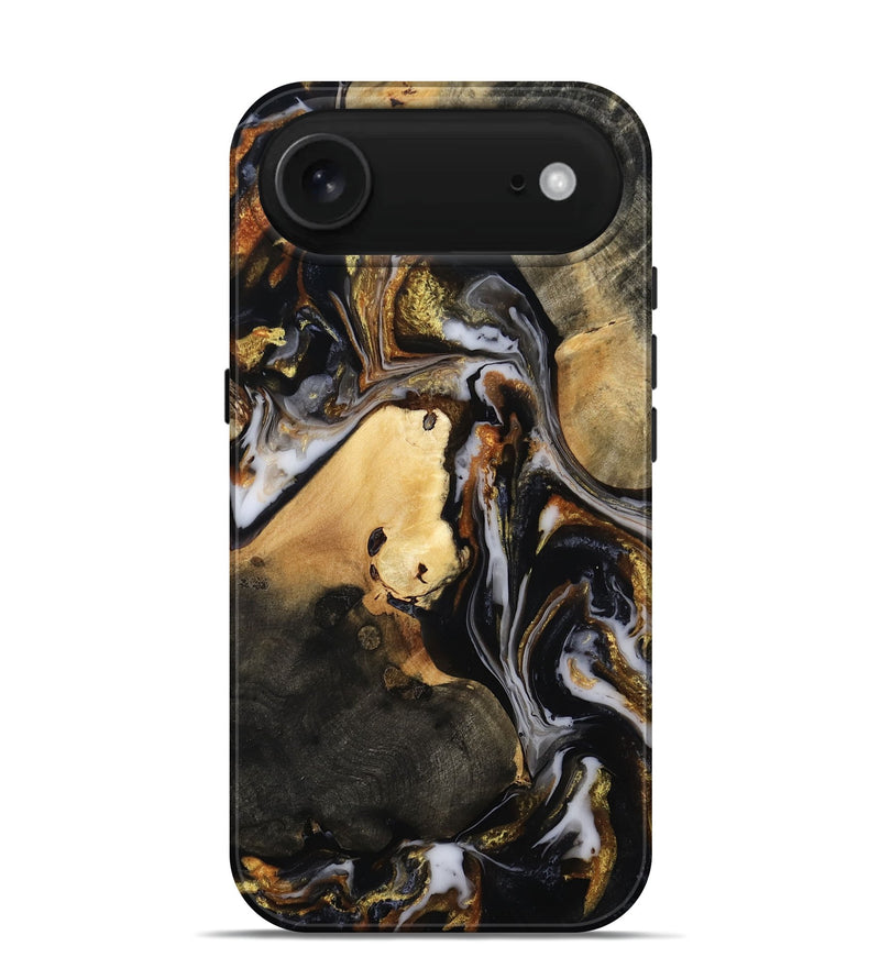 iPhone 17 Air Wood Live Edge Phone Case - Carley (Black & White, 815801)