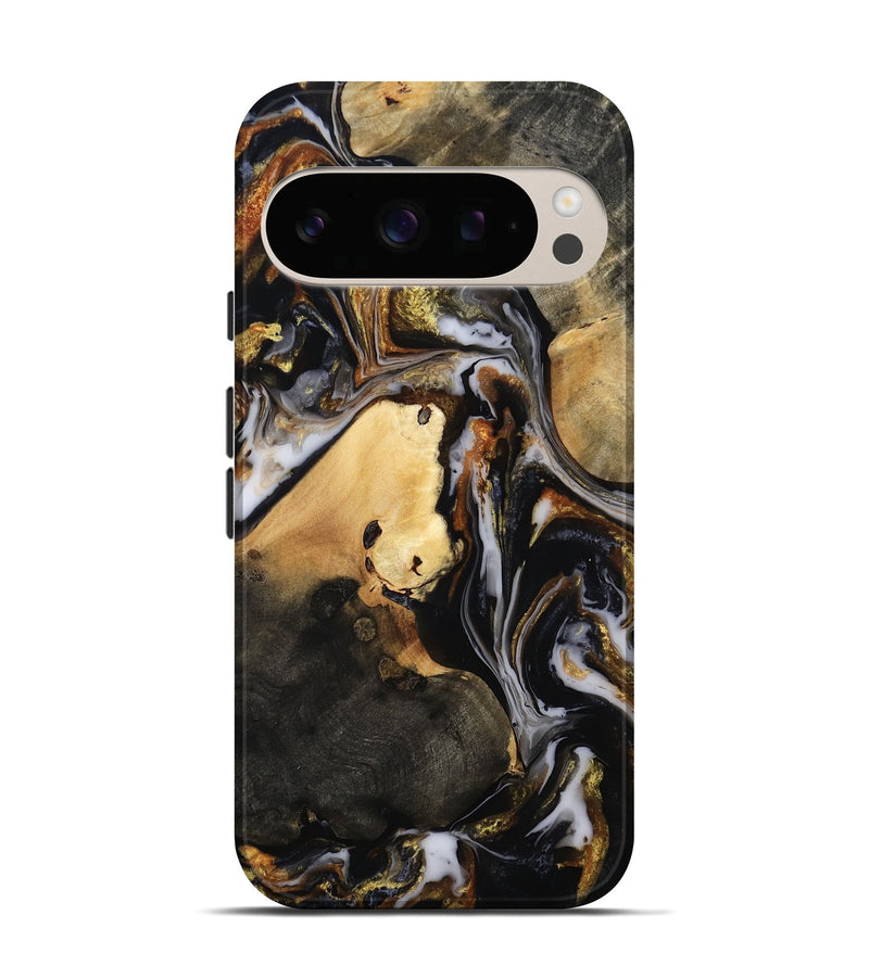 Pixel 10 Wood Live Edge Phone Case - Carley (Black & White, 815801)