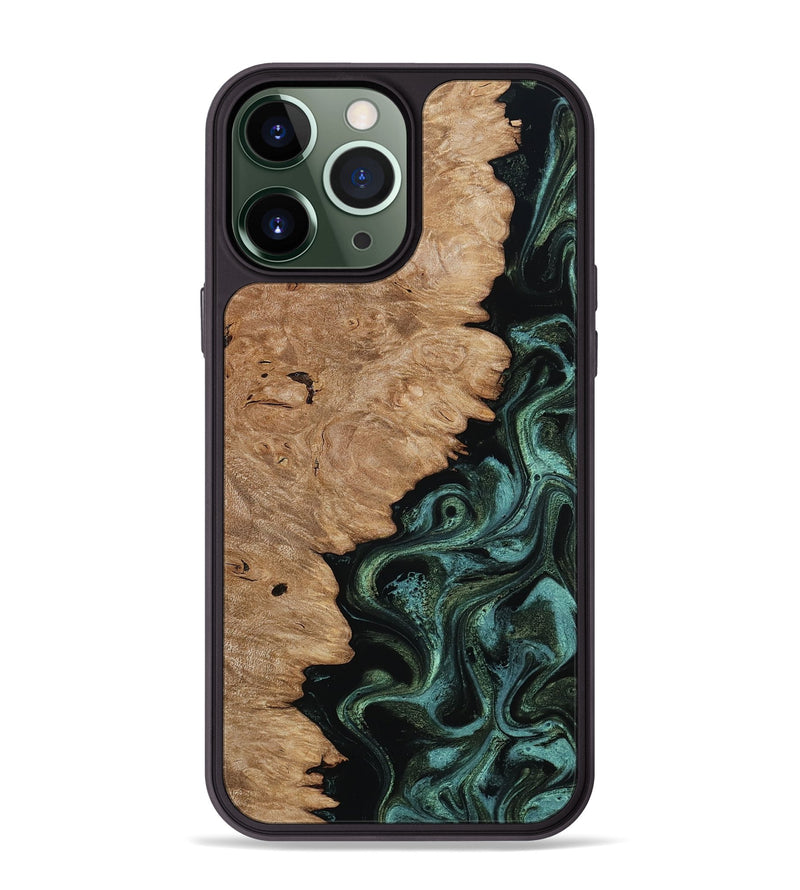 iPhone 13 Pro Max Wood Phone Case - Russel (Green, 815807)