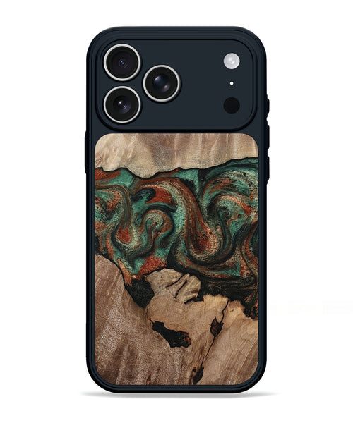 iPhone 17 Pro Max Wood Phone Case - Mose (Green, 815810)