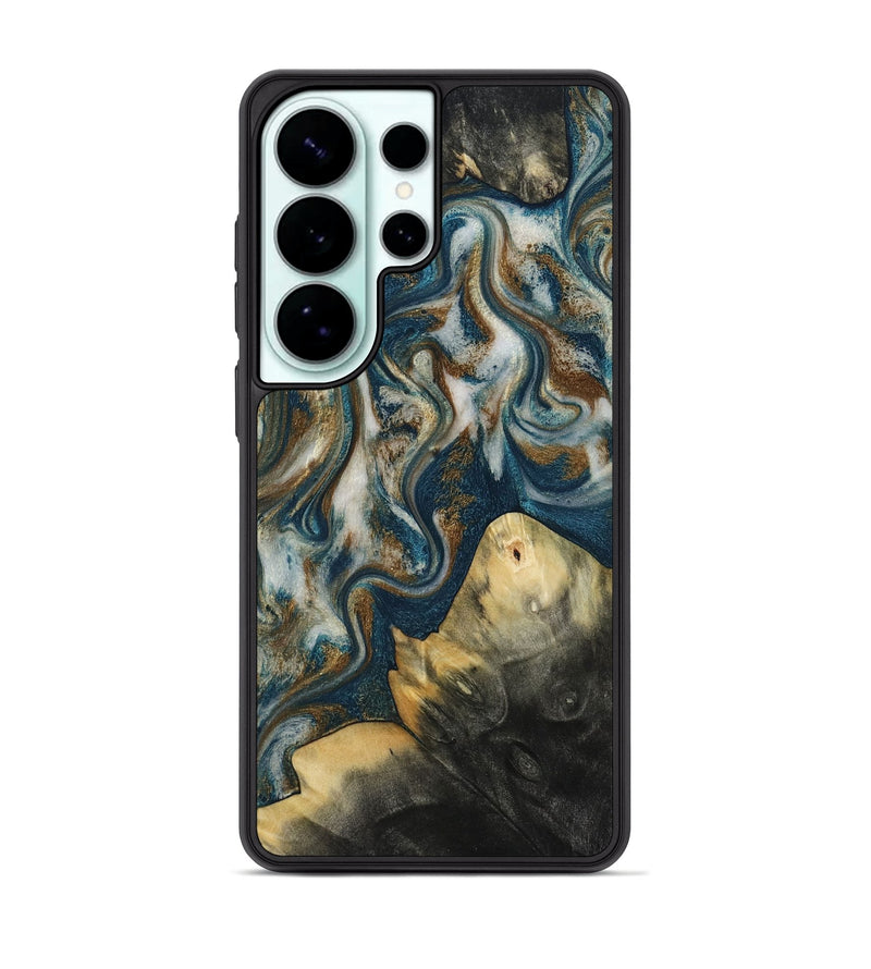 Galaxy S26 Ultra Wood Phone Case - Ingrid (Teal & Gold, 815814)