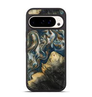 Pixel 9 Wood Phone Case - Ingrid (Teal & Gold, 815814)