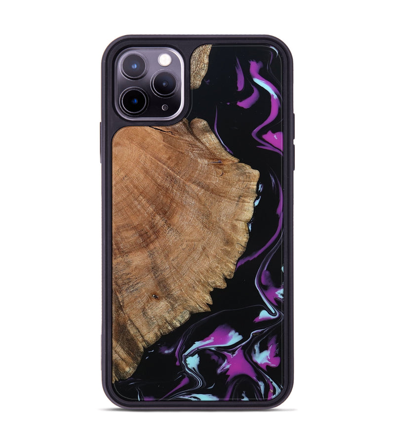 iPhone 11 Pro Max Wood Phone Case - Hakeem (Purple, 815818)