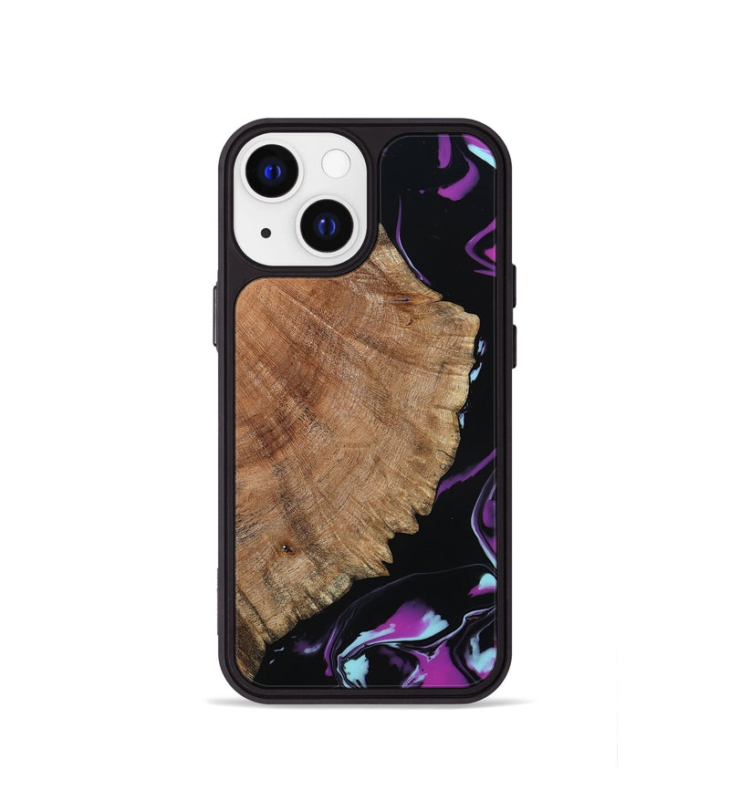 iPhone 13 mini Wood Phone Case - Hakeem (Purple, 815818)