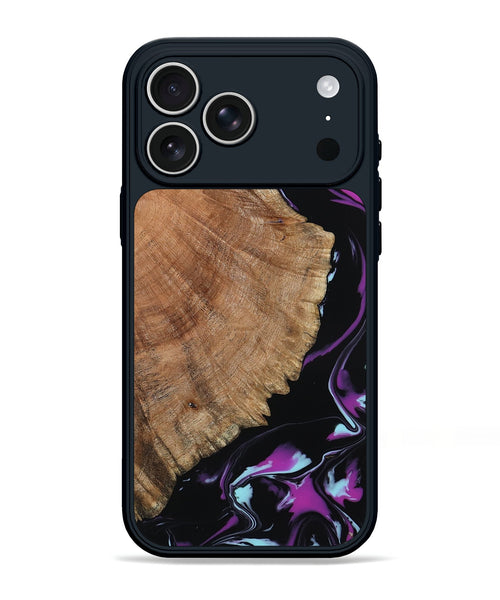 iPhone 17 Pro Max Wood Phone Case - Hakeem (Purple, 815818)