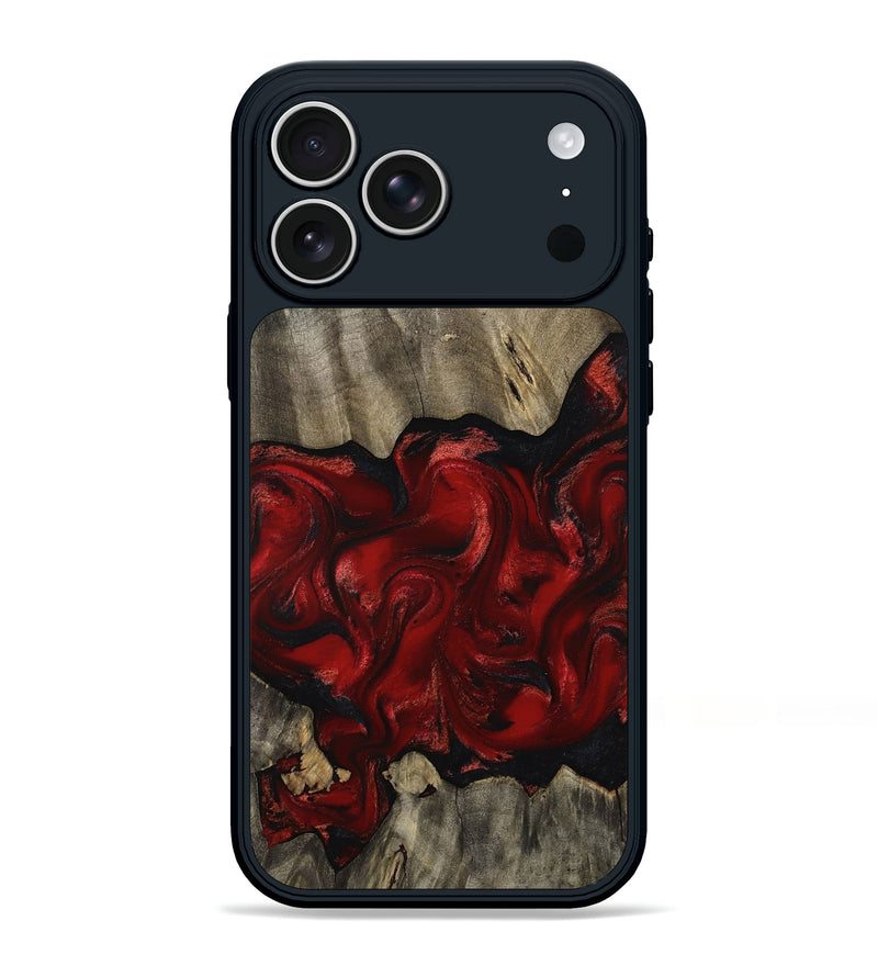 iPhone 17 Pro Max Wood Phone Case - Tory (Red, 815819)