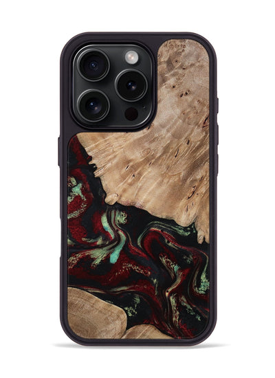 iPhone 16 Pro Wood Phone Case - Trey (Red, 815820)