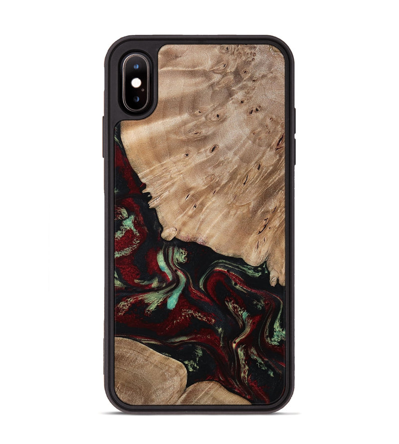 iPhone Xs Max Wood Phone Case - Trey (Red, 815820)