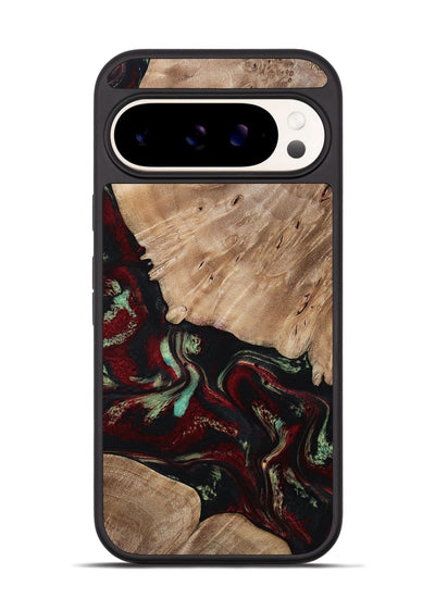 Pixel 9 Wood Phone Case - Trey (Red, 815820)