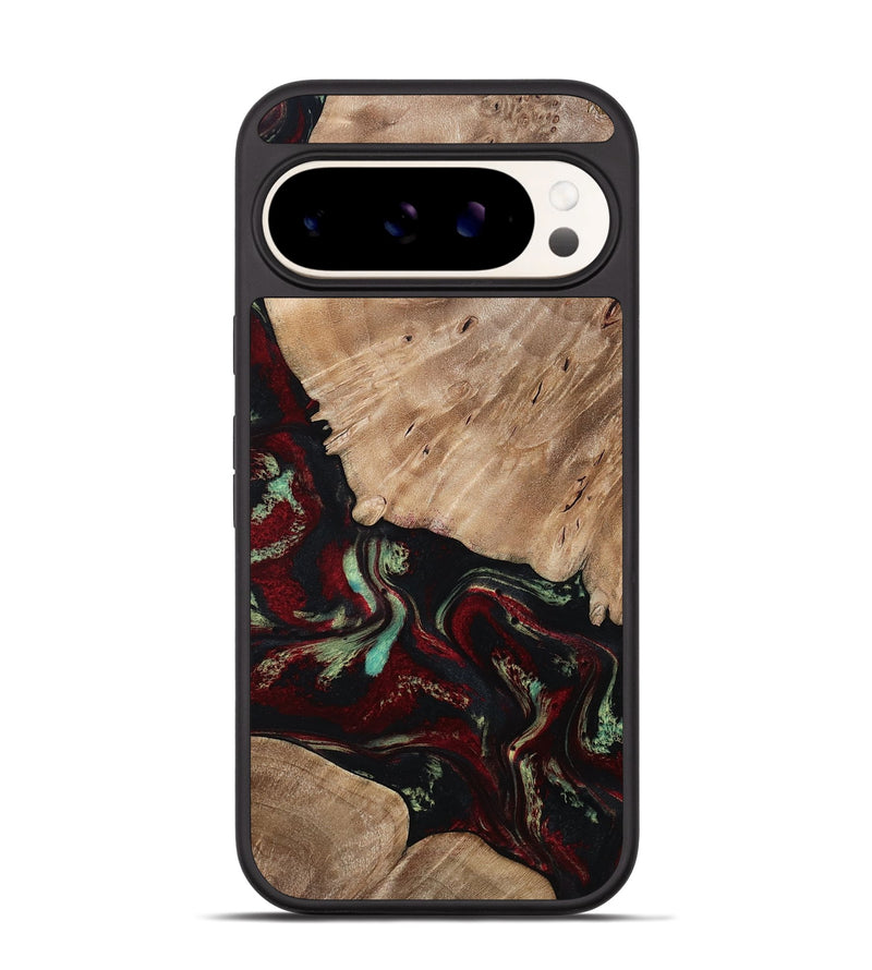 Pixel 9 Pro Wood Phone Case - Trey (Red, 815820)