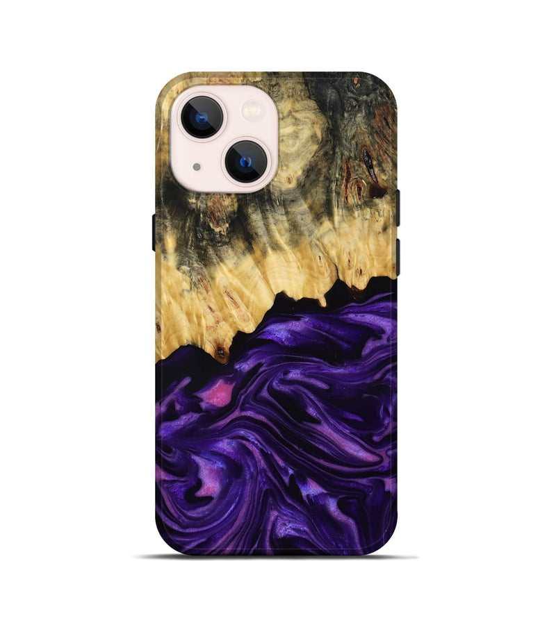 iPhone 13 mini Wood Live Edge Phone Case - Mack (Purple, 815822)