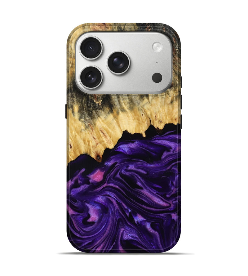iPhone 17 Pro Wood Live Edge Phone Case - Mack (Purple, 815822)