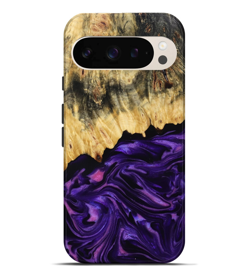 Pixel 10 Pro XL Wood Live Edge Phone Case - Mack (Purple, 815822)