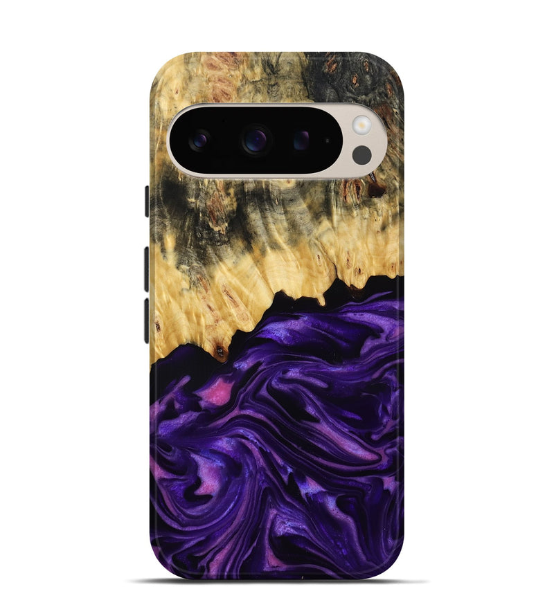 Pixel 9 Pro Wood Live Edge Phone Case - Mack (Purple, 815822)