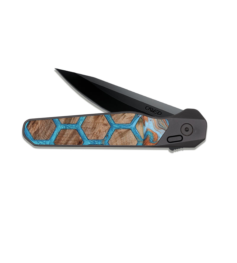 EDC Dark Slate Wood Pocket Knife - Matteo (Pattern, 815838)