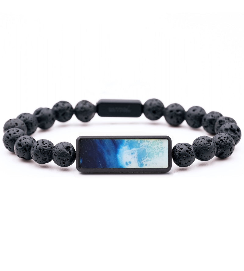 Lava Bead Wood Bracelet - Lesly (Coastal, 815968)