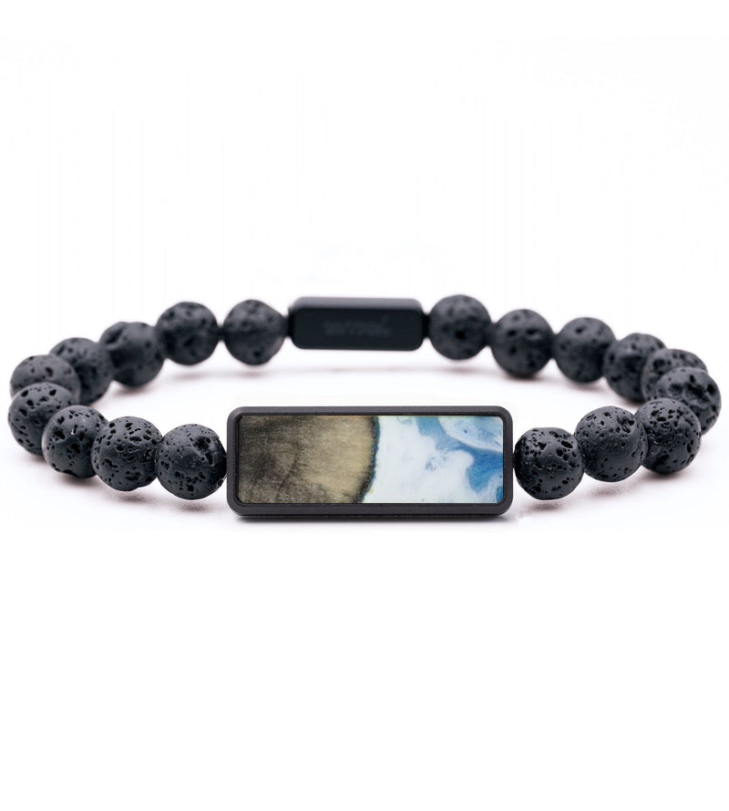 Lava Bead Wood Bracelet - Alejandra (Coastal, 815969)