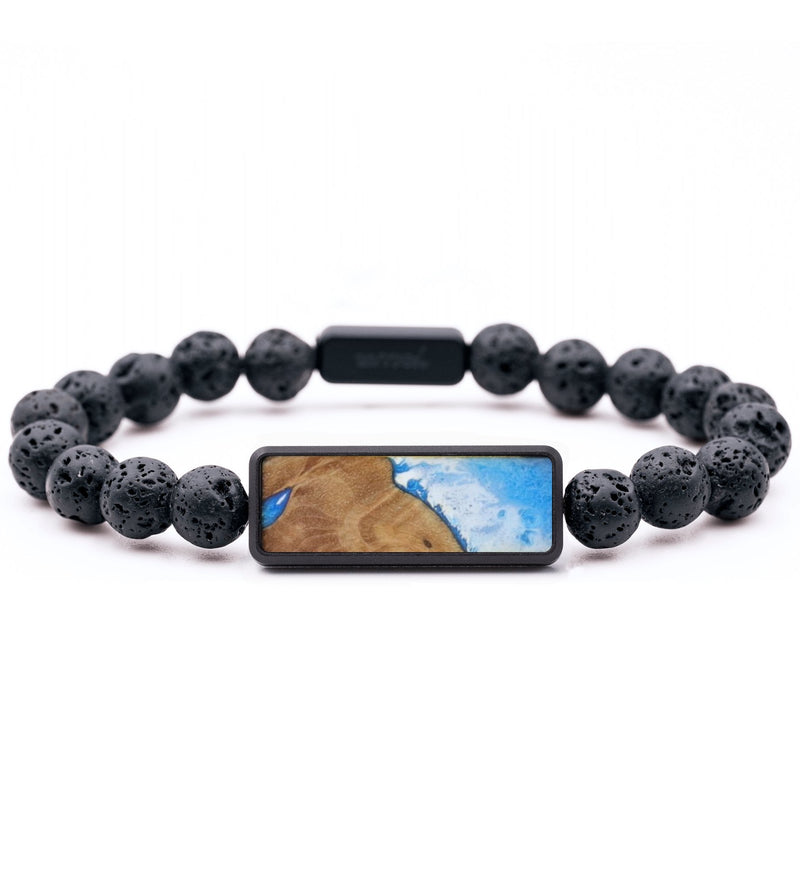 Lava Bead Wood Bracelet - Wilma (Coastal, 815977)