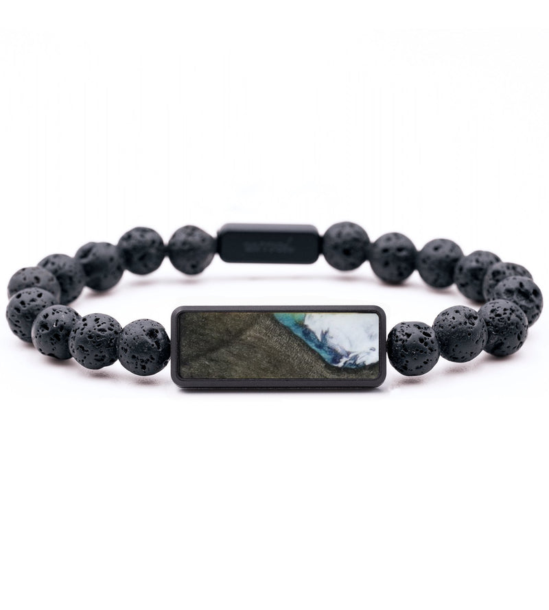 Lava Bead Wood Bracelet - Ali (Coastal, 815982)