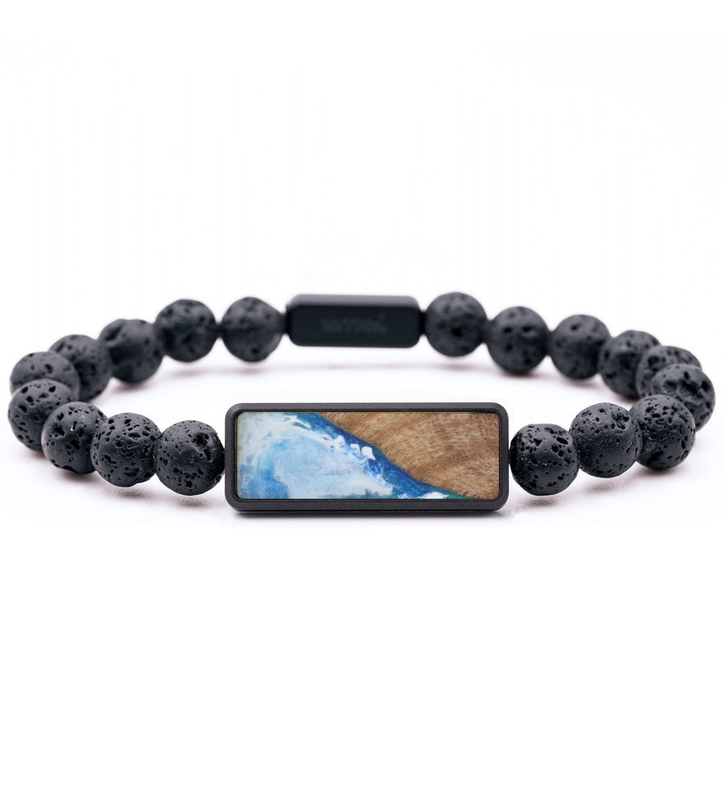 Lava Bead Wood Bracelet - Zayn (Coastal, 815984)