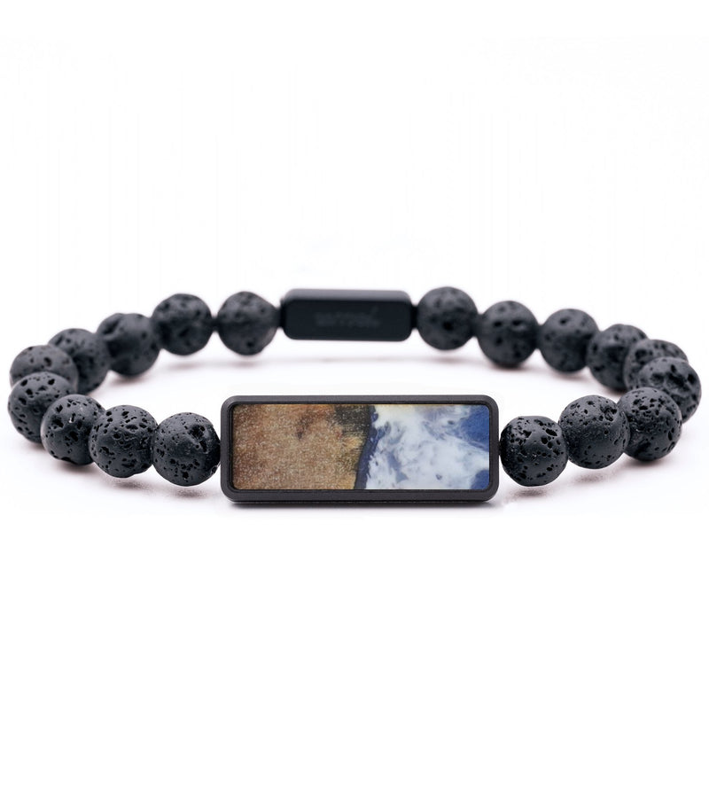 Lava Bead Wood Bracelet - Adrian (Coastal, 815994)