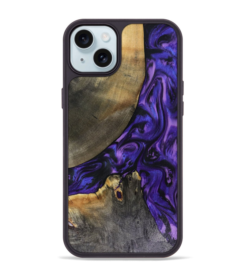 iPhone 15 Plus Wood Phone Case - Denisse (Purple, 816055)