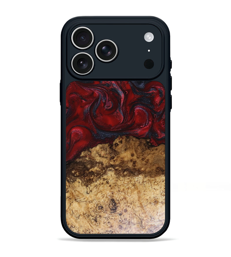 iPhone 17 Pro Max Wood Phone Case - Elina (Red, 816056)
