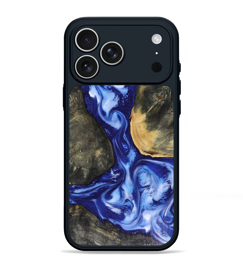 iPhone 17 Pro Max Wood Phone Case - Mettie (Blue, 816065)