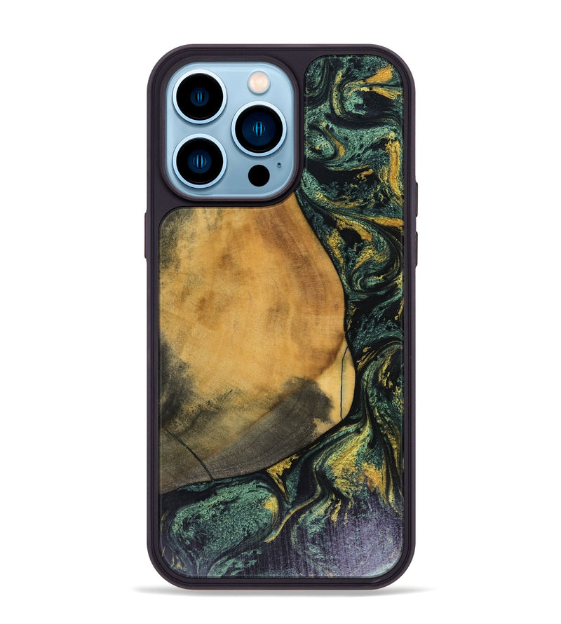 iPhone 14 Pro Max Wood Phone Case - Karsyn (Green, 816071)