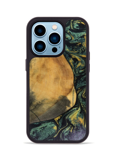 iPhone 14 Pro Wood Phone Case - Karsyn (Green, 816071)