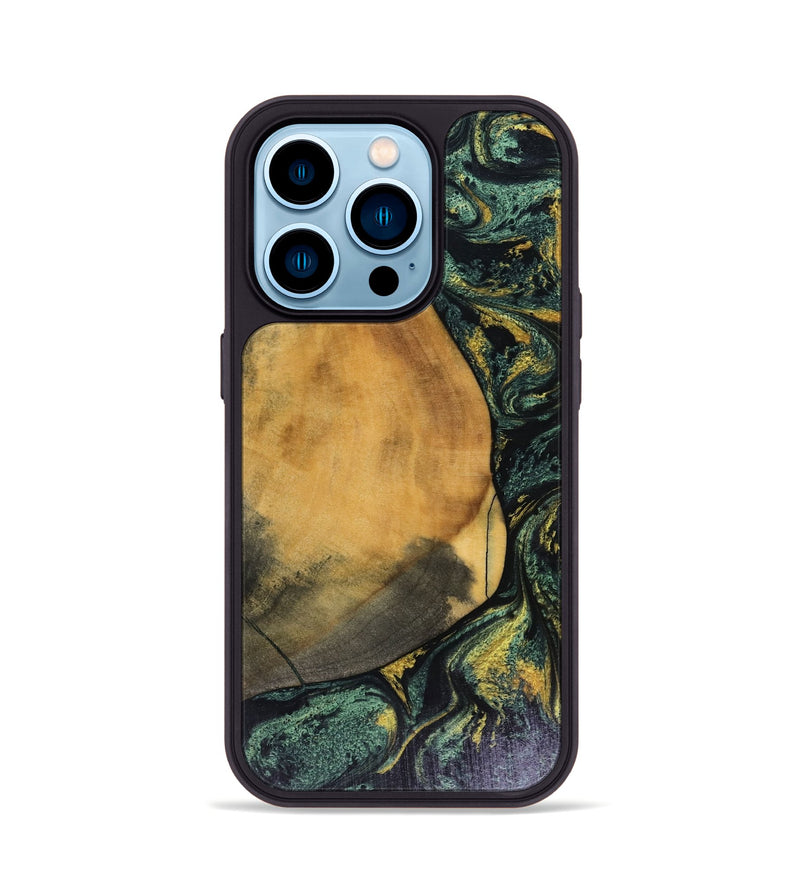 iPhone 14 Pro Wood Phone Case - Karsyn (Green, 816071)