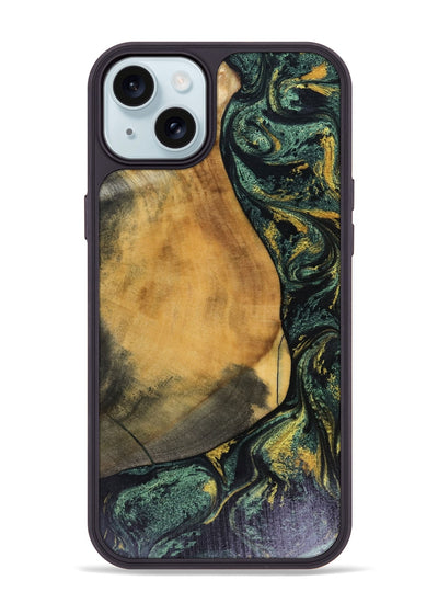 iPhone 15 Plus Wood Phone Case - Karsyn (Green, 816071)