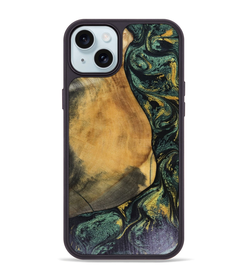 iPhone 15 Plus Wood Phone Case - Karsyn (Green, 816071)