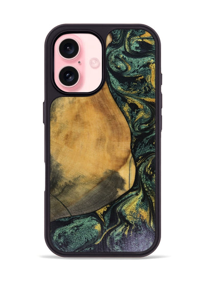 iPhone 16 Wood Phone Case - Karsyn (Green, 816071)
