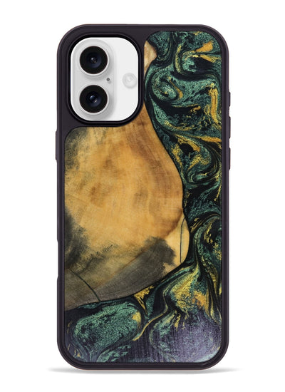 iPhone 16 Plus Wood Phone Case - Karsyn (Green, 816071)