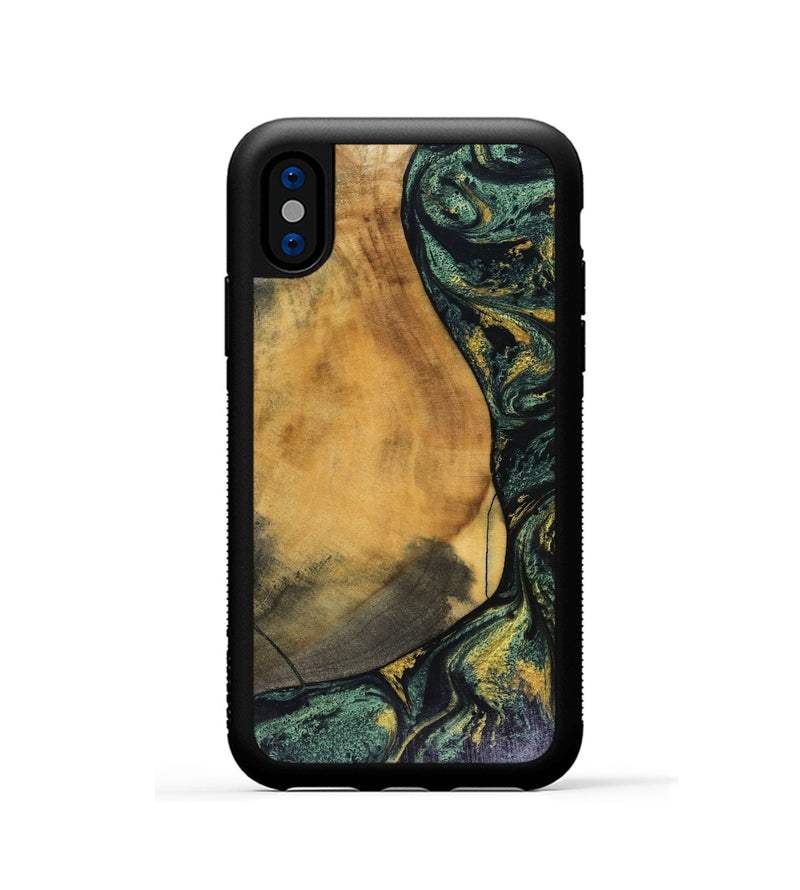 iPhone Xs Wood Phone Case - Karsyn (Green, 816071)