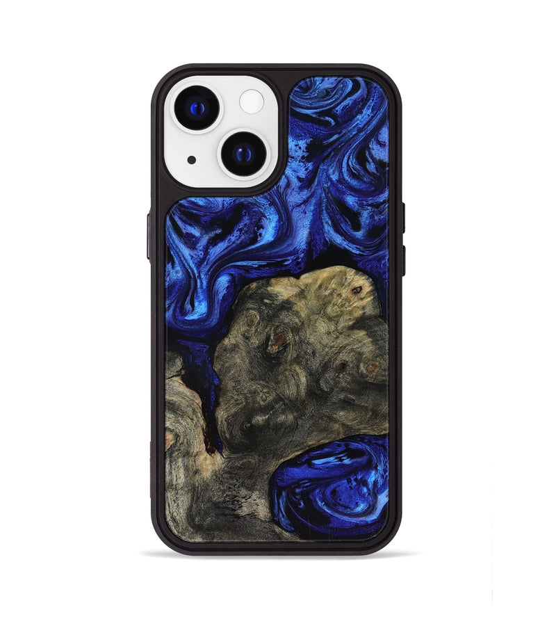 iPhone 13 Wood Phone Case - Arsenio (Blue, 816102)