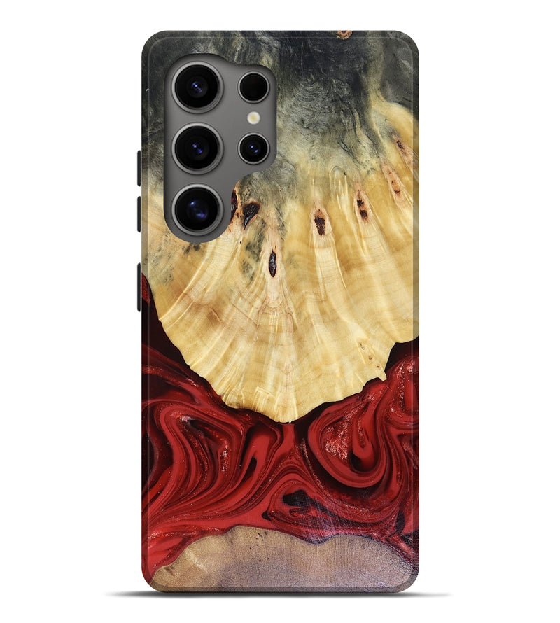 Galaxy S25 Ultra Wood Live Edge Phone Case - Perry (Red, 816125)