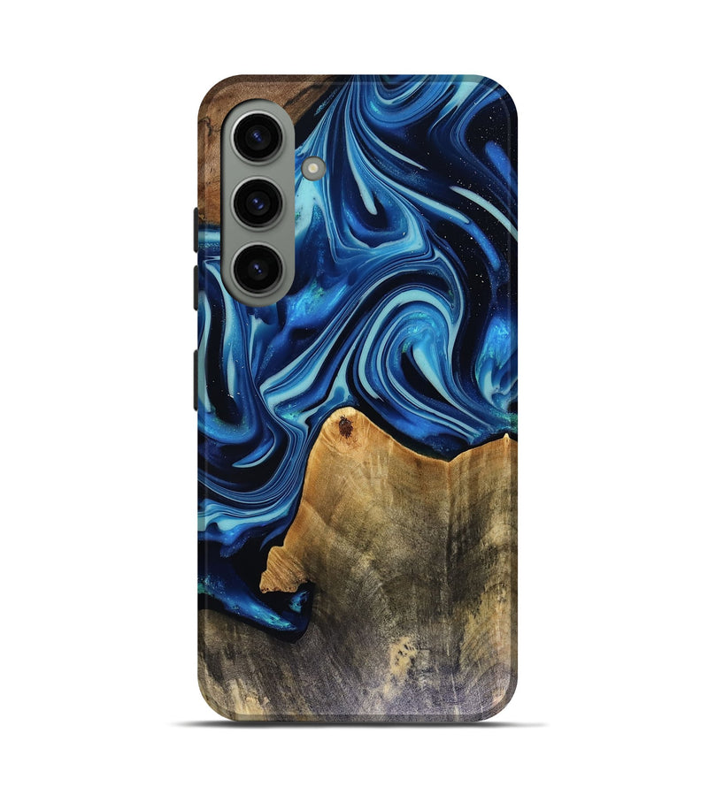 Galaxy S24 Wood Live Edge Phone Case - Brandy (Blue, 816126)